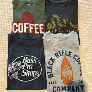 Black Rifle Coffee co x Bass Pro Shops Graphic Tees Shirts Sz L 4 shirts